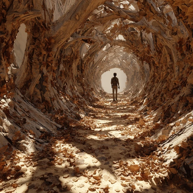 Pollution Tunnel 3D Walkthrough Desolate Landscape