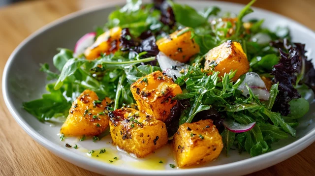 Roasted Pumpkin Salad Healthy and Delicious Recipe