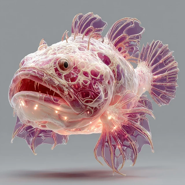 Bioluminescent Anglerfish: A Surreal Underwater Creature