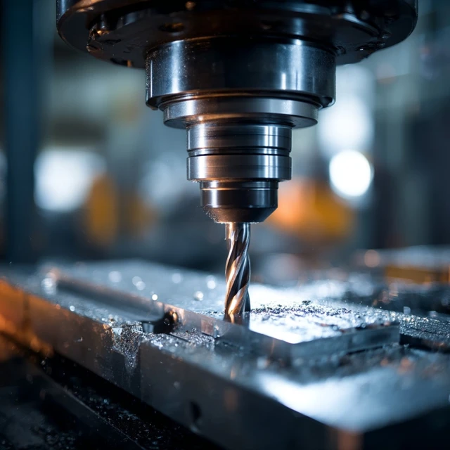 CNC Machine Drill Head in Action Ultra Realistic
