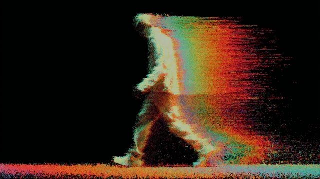 Walking Man Glitch Digital Art