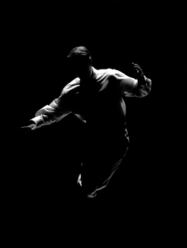 Rising Soul Silhouette Man In Black and White