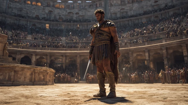 Commodus in the Colosseum Roman History Scene