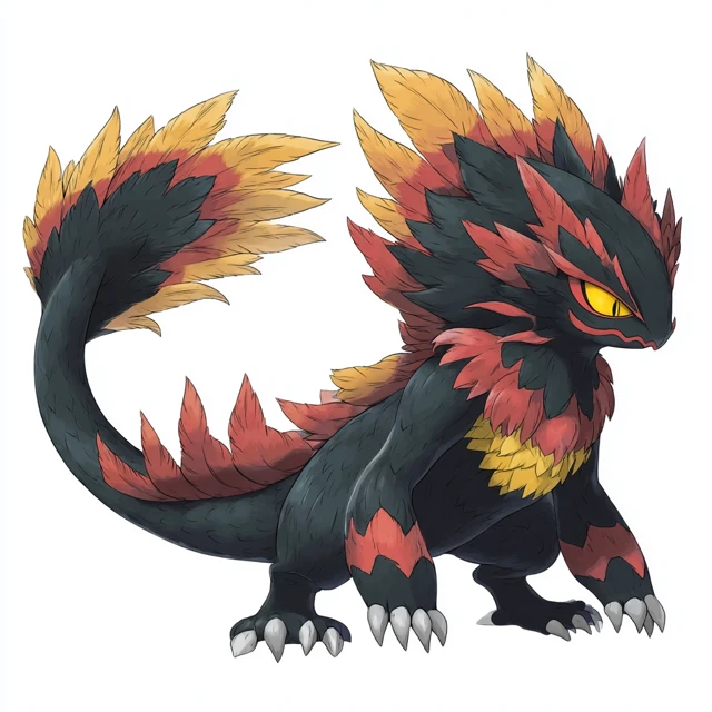 Dark Type Pokemon Dragon Vector Art