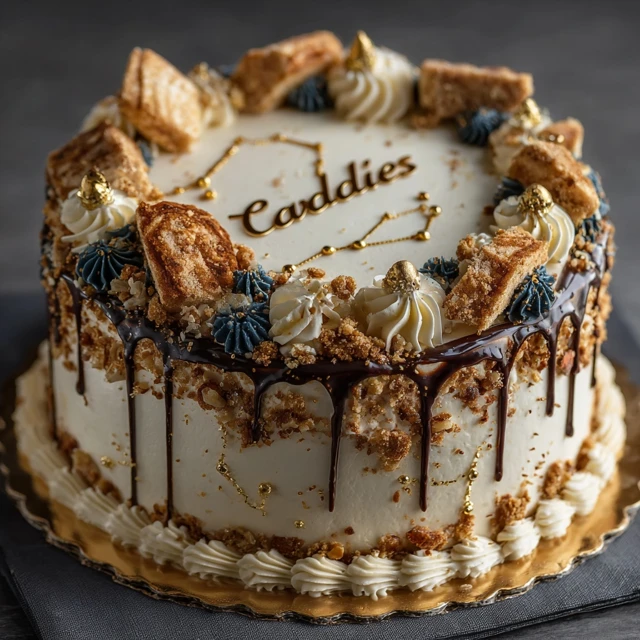 Caddies Birthday Cake with Virgo Zodiac Sign