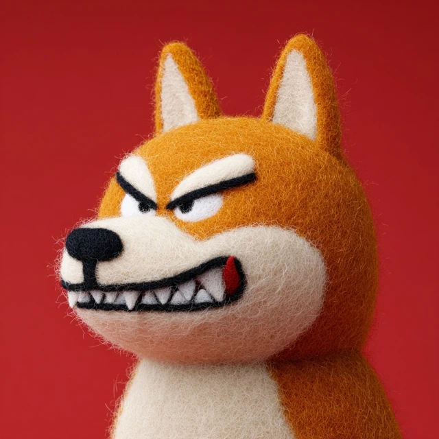 Evil Cute Shiba Inu Cartoon Illustration