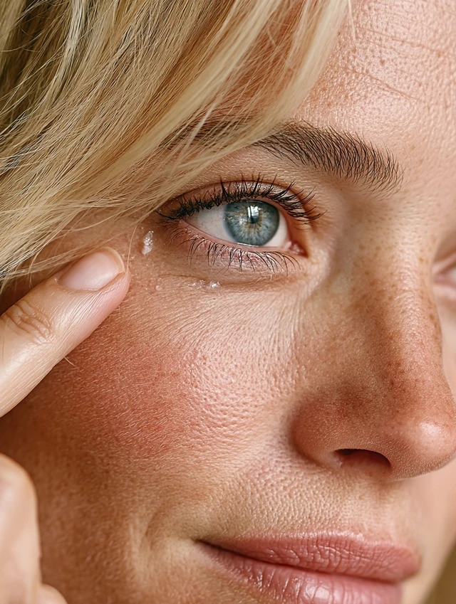 Woman Applying Eye Cream Beauty Skincare Photo