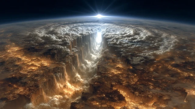 Mystical Portal in Desert to Floating Islands