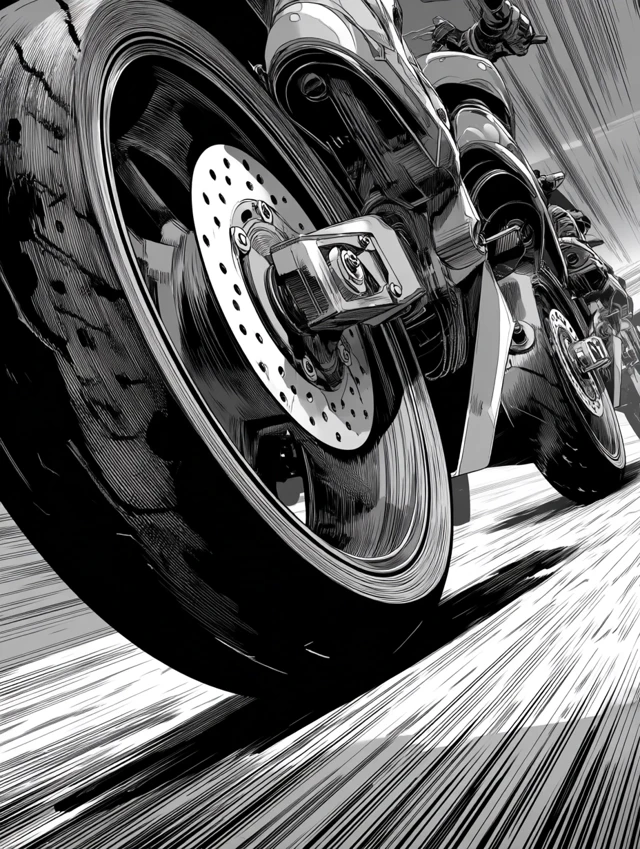 Superbike Coloring Book: Spinning Wheels in Manga Style