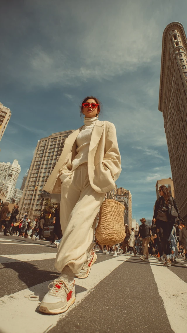 Street Style PanAsian Fashion Girl in City