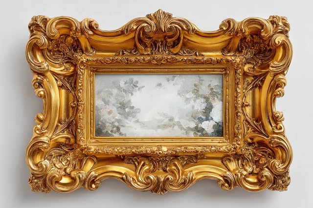 Gold Rococo Picture Frame - Decorative Artwork