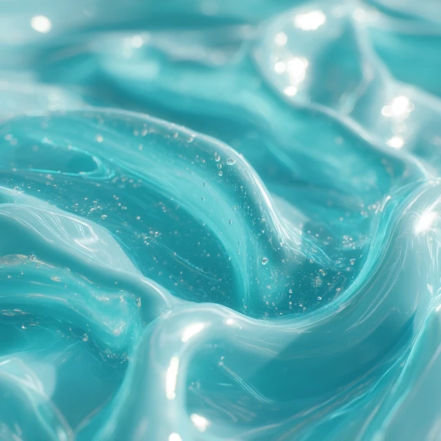 Turquoise Gel Macro Texture Detailed and Glossy