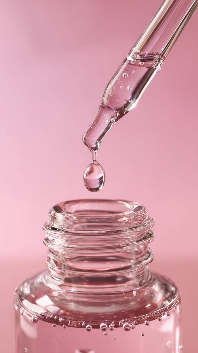 Dropper Pouring Liquid Into Bottle Product Photography