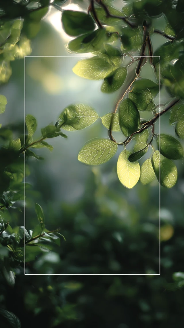 Nature Background with Green Leaves and Soft Bokeh