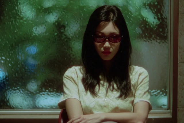 90s Film Still Rumi In Sunglasses Serene Tension