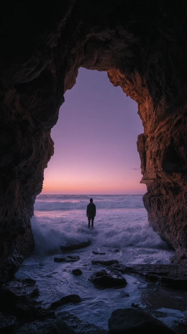 Coastal Dusk Silhouette Dramatic Photography