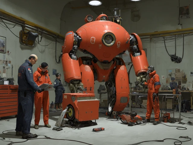 Mecha Repair: Concept Art of Mechanics and Robot