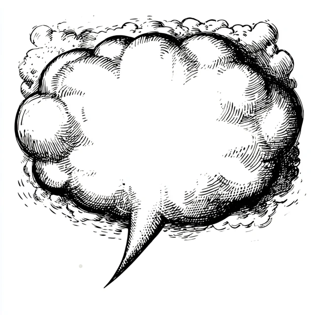 Hand-Drawn Speech Bubble Clipart