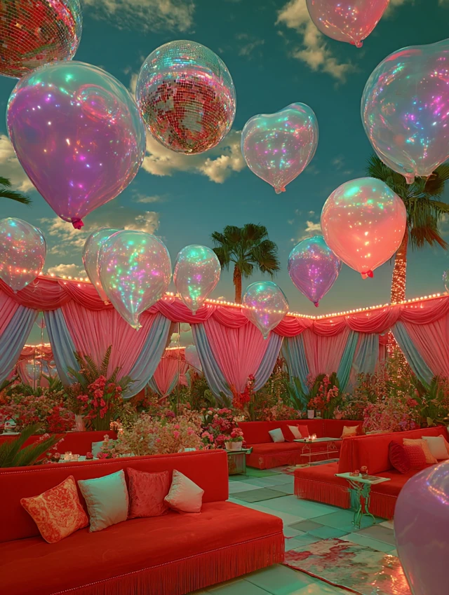 Dreamlike Vaporwave Landscape Arizona Night