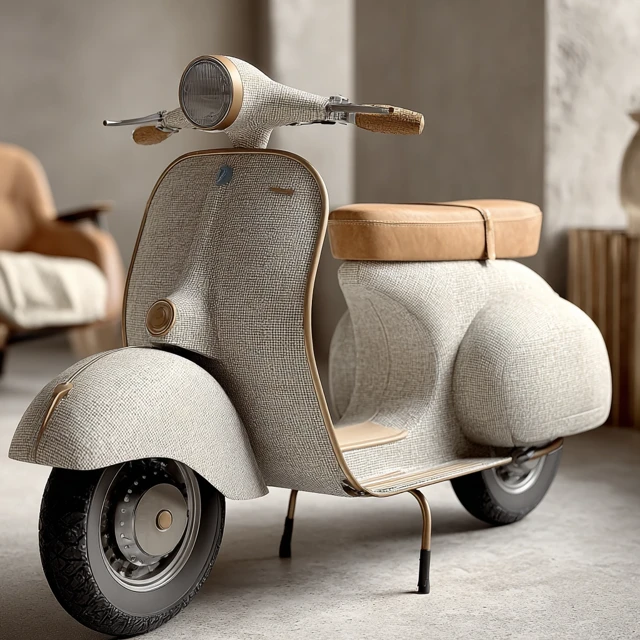 Vintage Scooter Design Minimalist Elegance