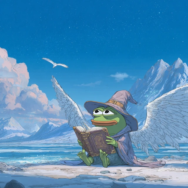 Pepe the Frog Wizard Cartoon Crypto Art
