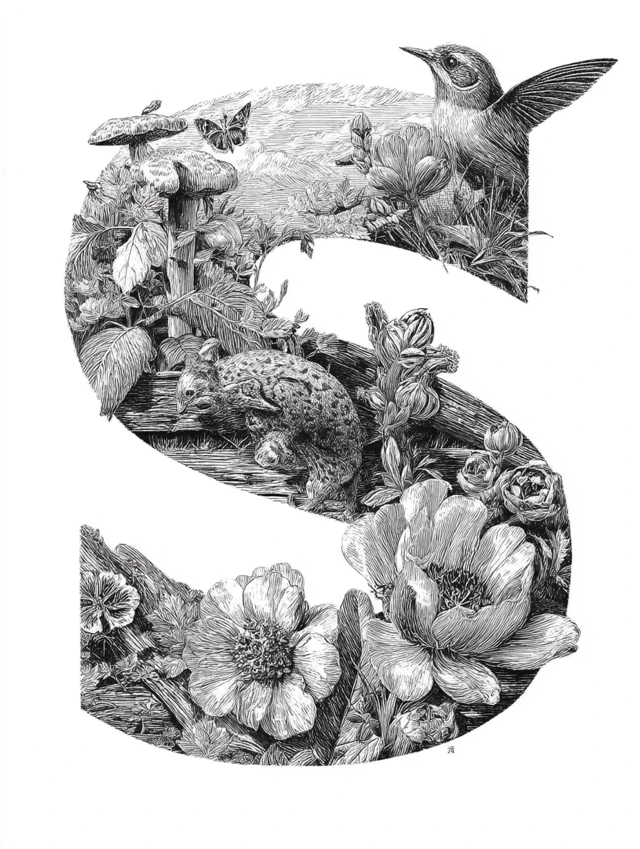 Nature Letter S Illustration