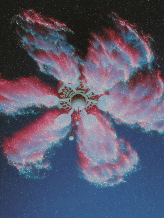 Dreamlike Ceiling Fan Vaporwave Photograph