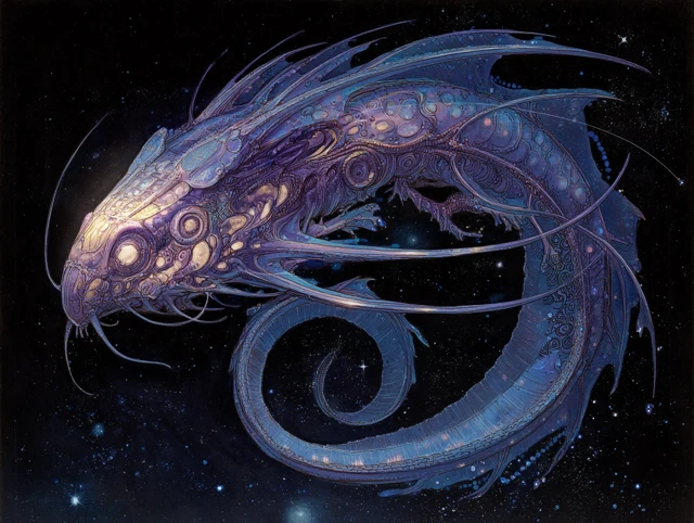 Spirit Orphos: Dreamlike Cosmic Illustration