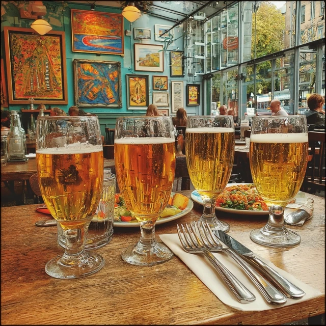 Beer Pints at a Pub iPhone Photo