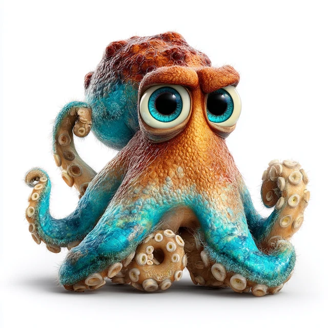 Cute Colossal Octopus Pixar Animation