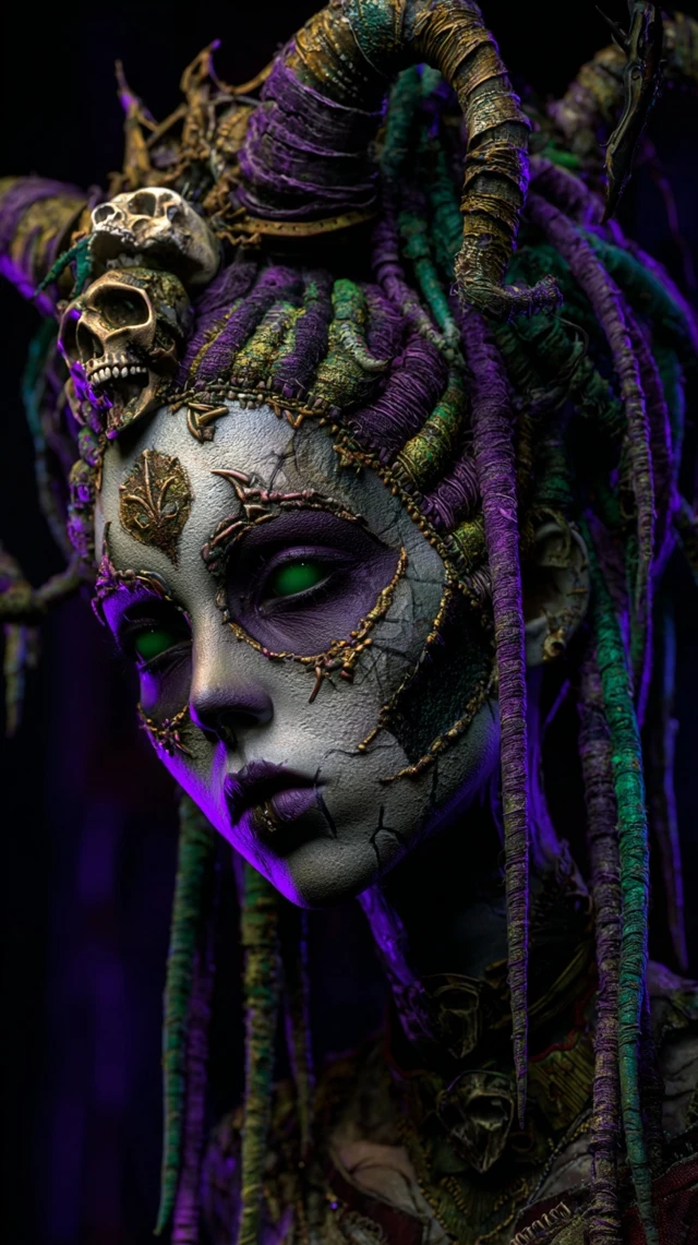 Voodoo Ritual Woman Sculpture Horror Art