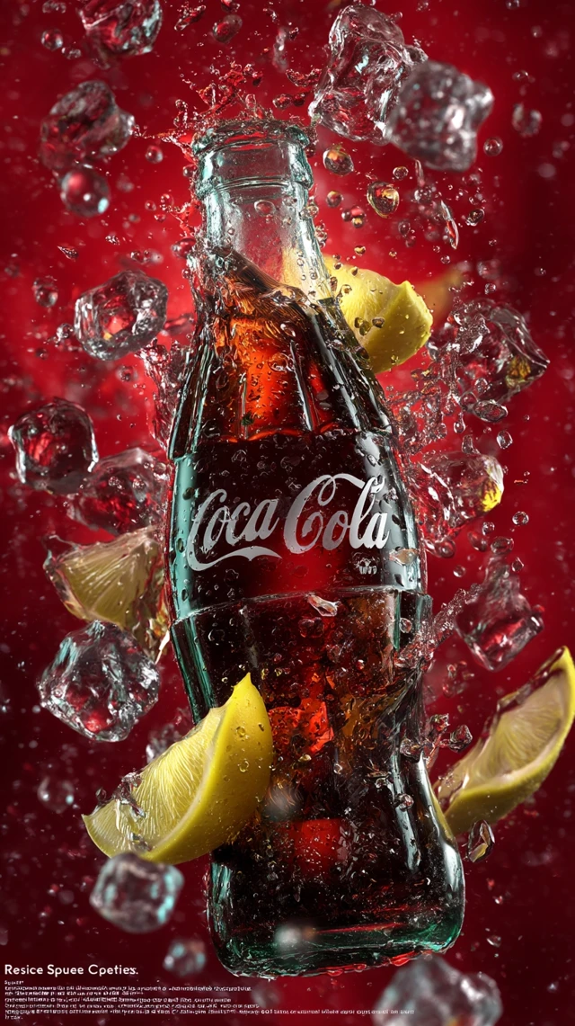 Coca Cola Summer Refreshment Ice Lemon Splash
