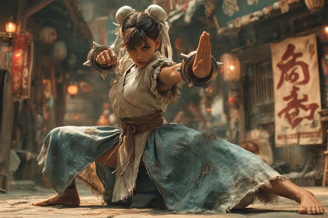 ChunLi Street Fighter Martial Arts Pose Cinematic