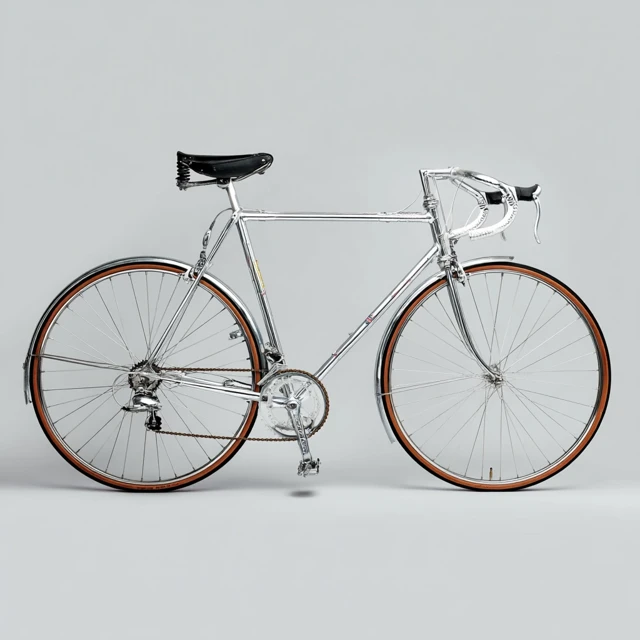 Vintage Racing Bike 1971 1975 Chrome Silver Bicycle