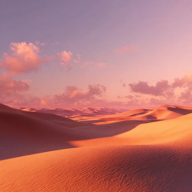 Desert Dawn 3D Render Realistic Sand Dunes AAA Graphics