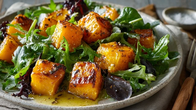 Roasted Pumpkin Salad Healthy and Delicious Recipe