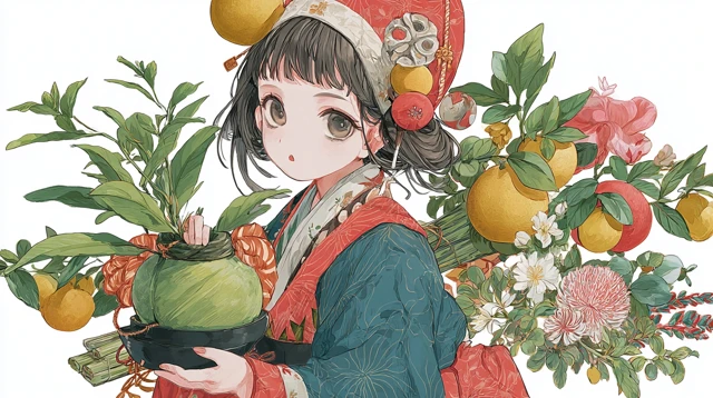 Anime Girl Kadomatsu Illustration