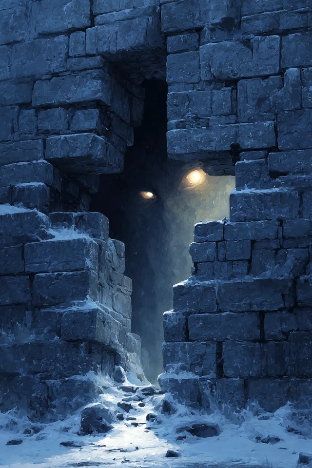 Dark Fantasy Horror Fortress Wall Illustration