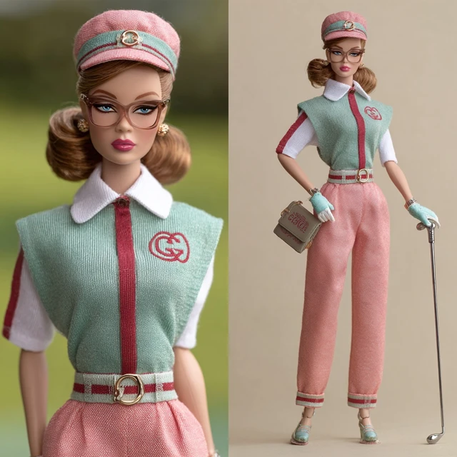 Vintage Barbie Golf Fashion Collection Gucci Inspired