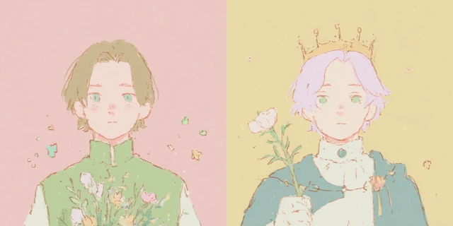 Gentle Boy and King Fantasy Art Illustration