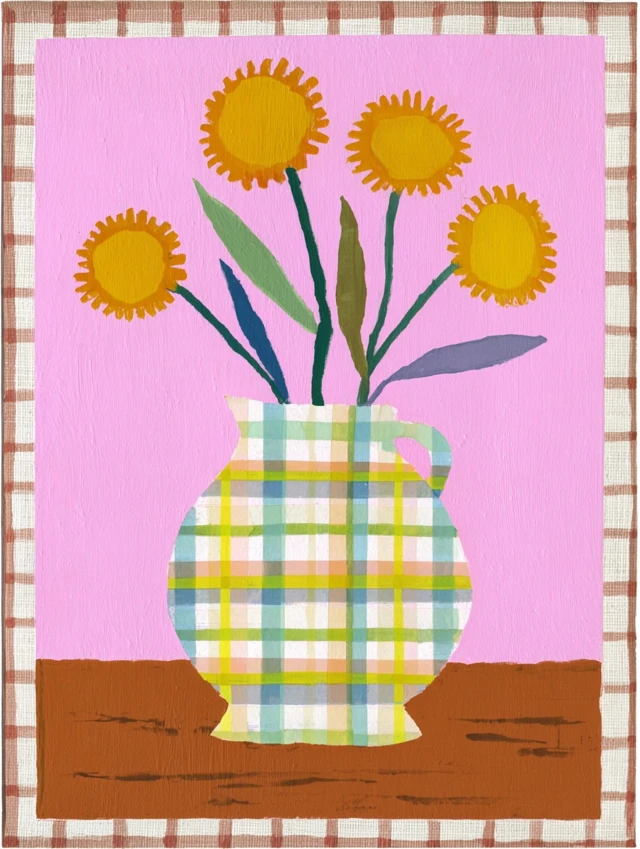Scottish Vase with Sunflowers in Matisse Style