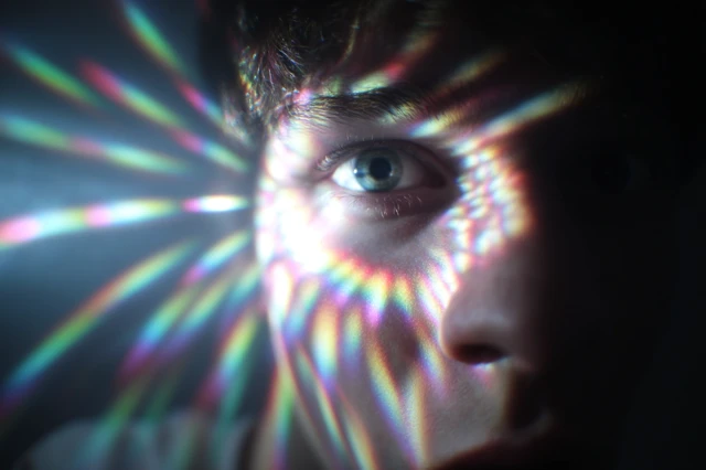Trippy Eye Rainbow Colors Psychedelic Hallucination
