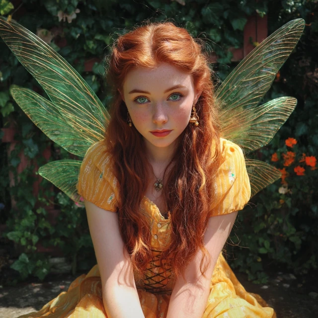 Fiadh Fairy Young Girl Ginger Hair Green Eyes Photo