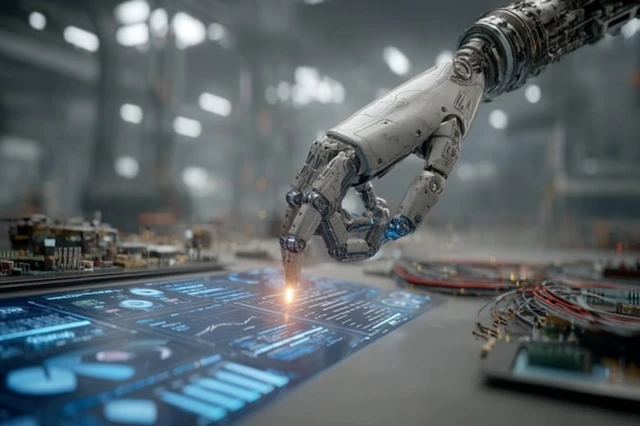 Robotic Arm Writing Code Artificial Intelligence