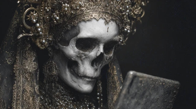 Vanitas Icon Smartphone Skull Art Deco Surrealism