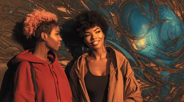 Afrofuturist Portal Art Oakland Mural Black Woman