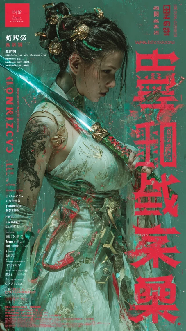 Cyberpunk Warrior He Ziqiong Fusion of Tech and Culture