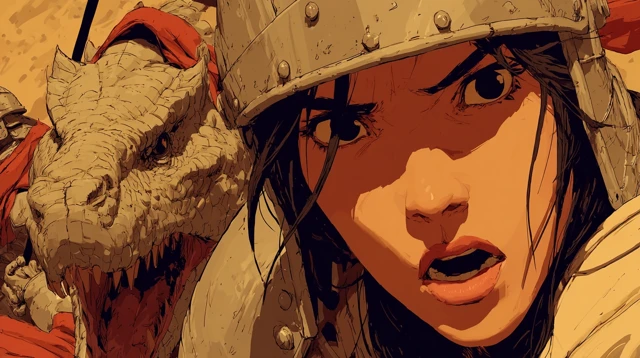 Manga Warrior Champion Dragon Medieval Illustration