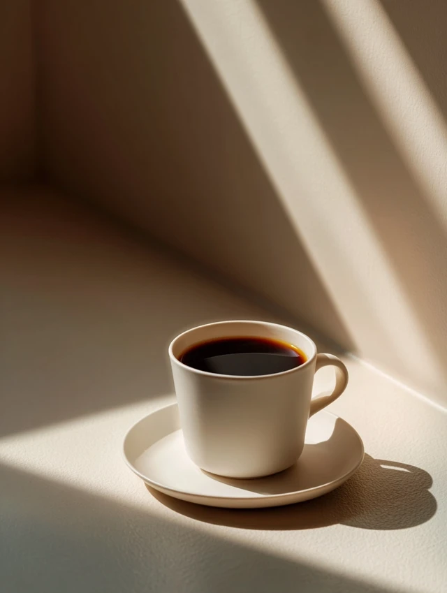Coffee Cup on Table Simple Aesthetic