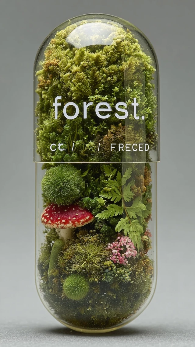 Vitamin Capsule Forest Design Photography